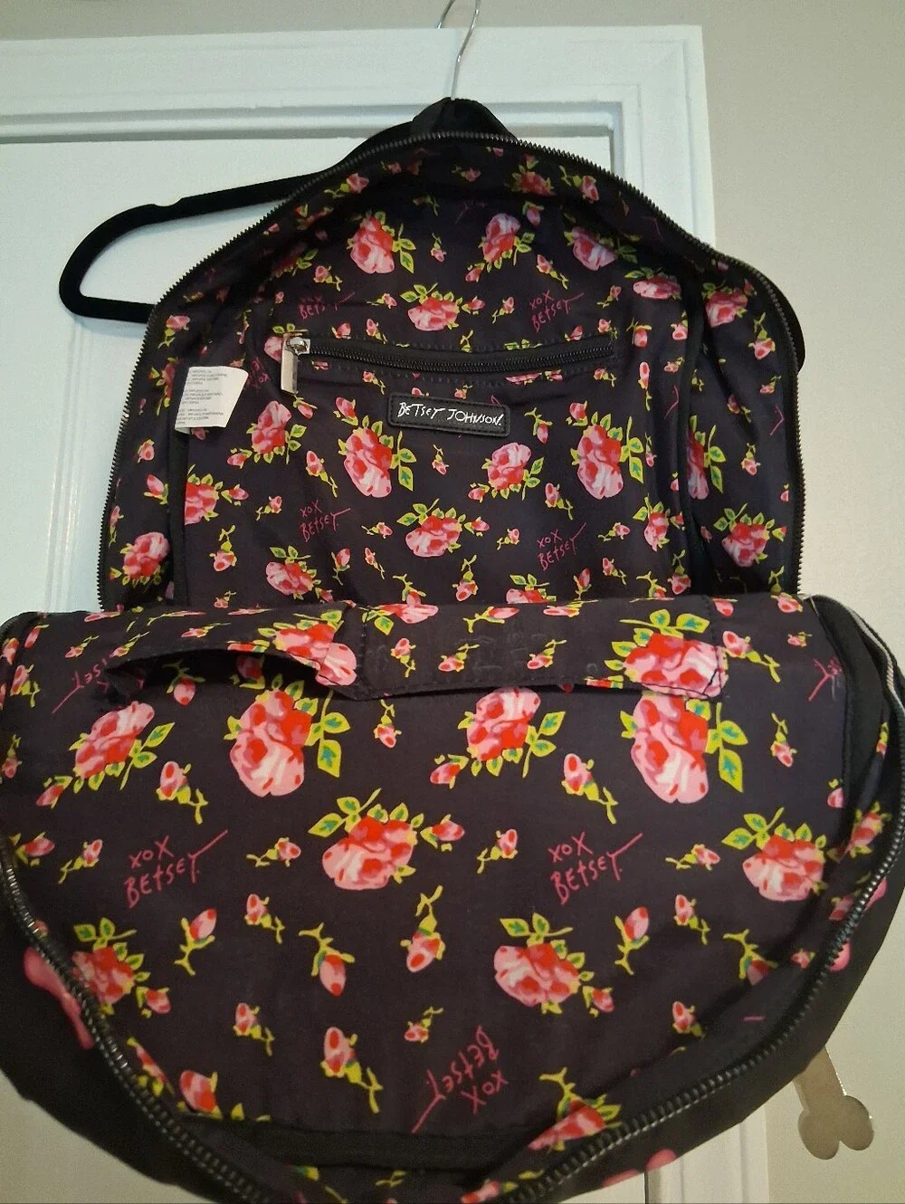 Betsey Johnson Pink Paw Print Backpack